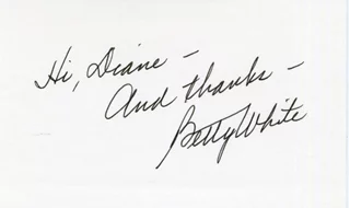 Betty White autograph