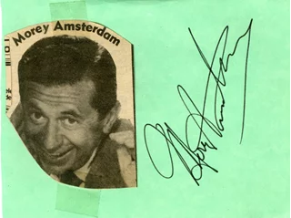 Morey Amsterdam autograph