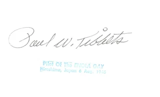 Paul W. Tibbets autograph