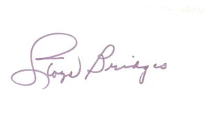 Lloyd Bridges autograph