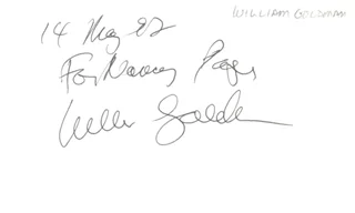 William Goldman autograph