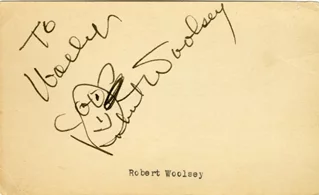 Robert Woolsey autograph