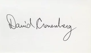 David Cronenberg autograph