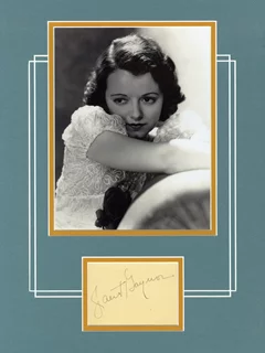 Janet Gaynor autograph