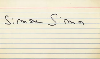Simone Simon autograph