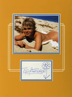Brigitte Bardot autograph