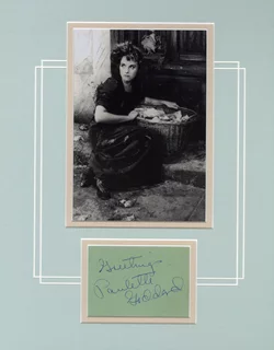 Paulette Goddard autograph