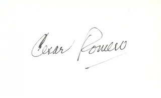 Cesar Romero autograph