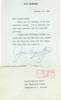 Joan Crawford autograph