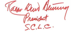 Ralph David Abernathy autograph