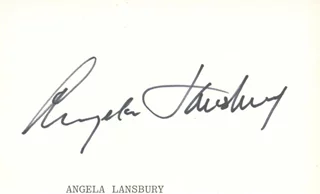 Angela Lansbury autograph