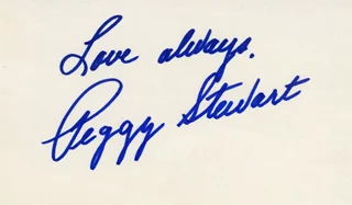 Peggy Stewart autograph