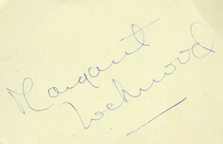 Margaret Lockwood autograph