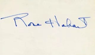 Rose Hobart autograph