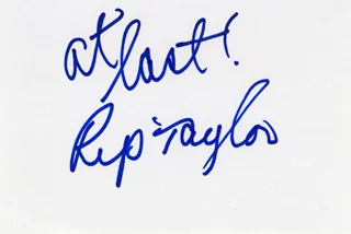 Rip Taylor autograph