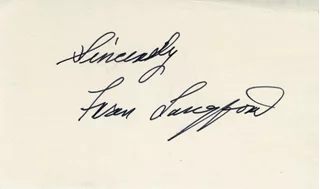 Frances Langford autograph