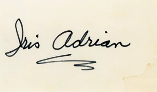 Iris Adrian autograph