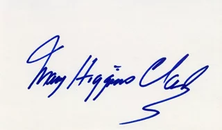 Mary Higgins Clark autograph