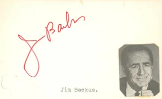 Jim Backus autograph