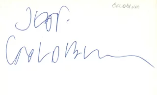 Jeff Goldblum autograph