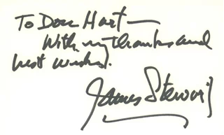 James Stewart autograph