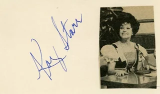 Kay Starr autograph