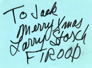Larry Storch autograph