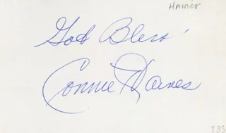 Connie Haines autograph