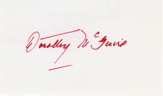 Dorothy McGuire autograph