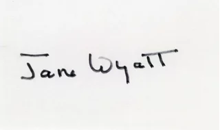 Jane Wyatt autograph