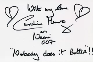 Caroline Munro autograph