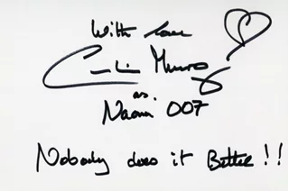 Caroline Munro autograph