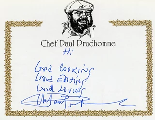 Paul Prudhomme autograph