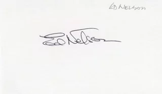 Ed Nelson autograph
