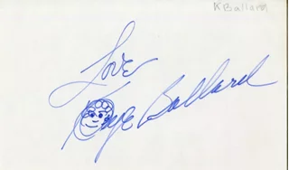 Kaye Ballard autograph