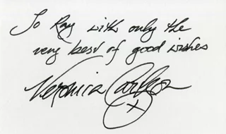 Veronica Carlson autograph