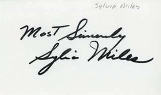 Sylvia Miles autograph