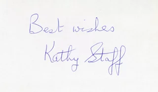 Kathy Staff autograph