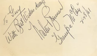 Walter Brennan autograph