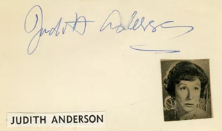 Judith Anderson autograph