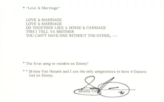 Sammy Cahn autograph