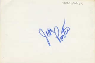 Jean Porter autograph