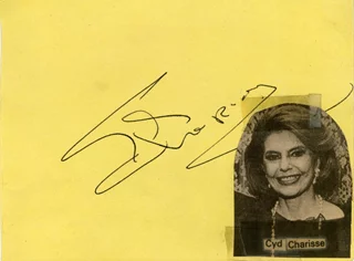 Cyd Charisse autograph