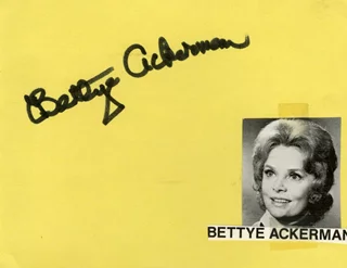 Bettye Ackerman autograph