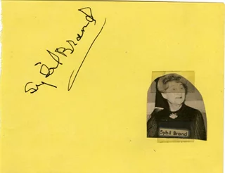 Sybil Brand autograph