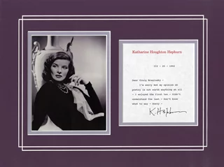 Katharine Hepburn autograph