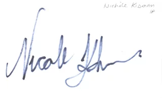 Nicole Kidman autograph