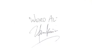 Weird Al Yankovic autograph
