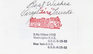 Virgil Trucks autograph