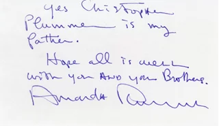 Amanda Plummer autograph